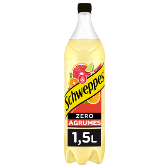 Image de Soda Zero saveur Agrumes SCHWEPPES - la bouteille de