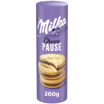 Image de Biscuits fourrés au chocolat au lait Choco Pause MILKA, paquet de