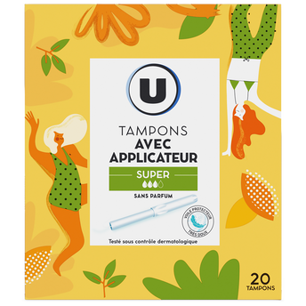 Image de U
Tampons super avec applicateur  Boîte de