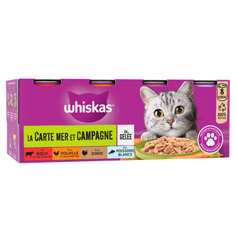 Image de Boîtes chat La Carte Mer et Campagne en gelée WHISKAS