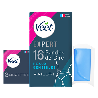 Image de Veet Bandes de Cire Expert Maillot Peaux Sensibles
