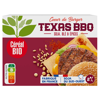 Image de Coeur de burger Texas barbecue soja blé épices CEREAL BIO