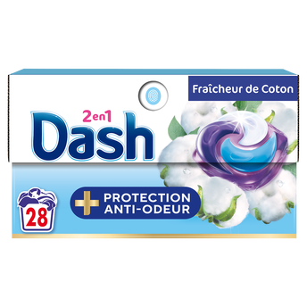 Image de Lessive capsule all in 1 pods fraicheur de coton DASH, 28
