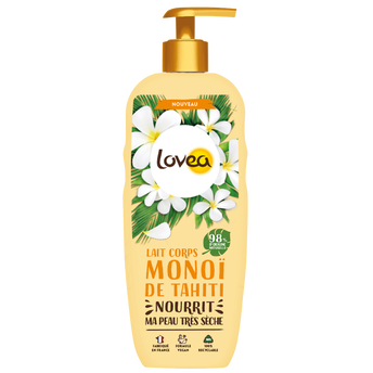 Image de Lait pour le corps au monoi de Tahiti pour peaux très sèches LOVEA