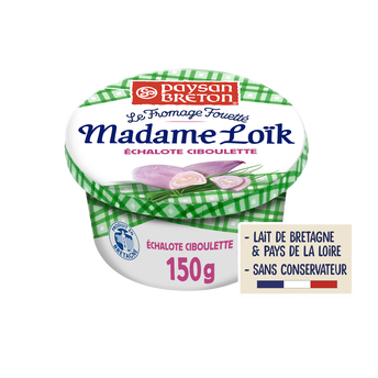 Image de Fromage à tartiner Echalote et Ciboulette fouétté MADAME LOIK