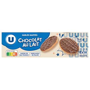 Image de U
Sablés nappés au chocolat au lait, étui