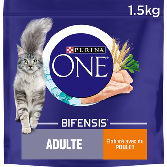 Image de Croquettes pour chat adulte Poulet, Céréales Complètes PURINA ONE