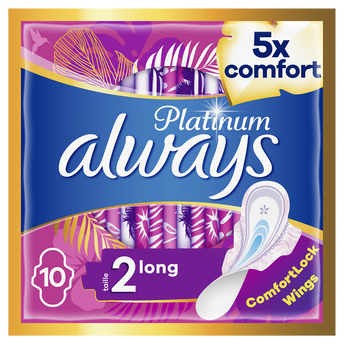 Image de Serviettes hygiéniques long platinum ALWAYS