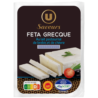 Image de U SAVEURS
Féta grecque AOP au lait de brebis pasteurisé 24,2%mg
