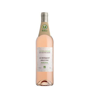 Image de U BIO
Vin rosé Pays d'OC IGP, Grenache, Sans sulfites, - Bouteille