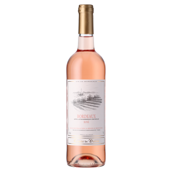 Image de Vin rosé AOP Bordeaux Comté de Valois, bouteille de