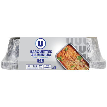 Image de U
Barquettes profondes en aluminium empilables  x5