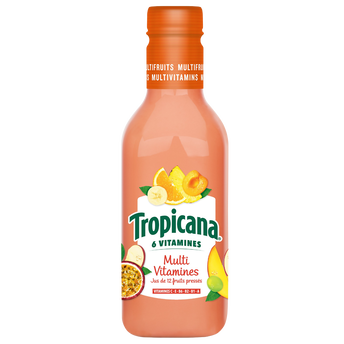 Image de Jus frais réfrigéré de 12 fruits Multifruits TROPICANA - Bouteille