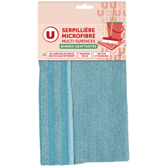Image de U
Serpillière en microfibre avec bandes grattantes