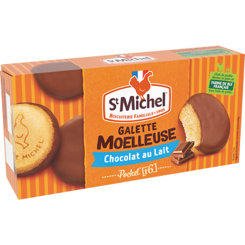 Image de Biscuits Galettes moelleuse nappée au chocolat au lait ST MICHEL