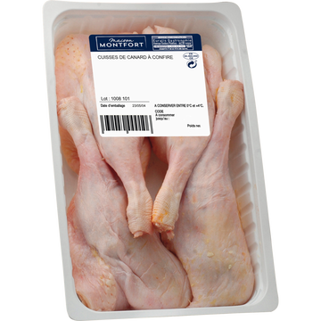 Canard Cuisse De Canard Gras À Confire, 4 Pièces 1,3 Kg Environ