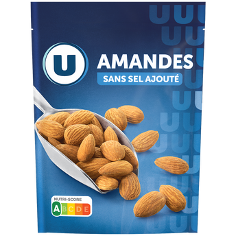 Image de U
Amandes grillées sans sel ajouté, sachet de