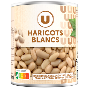 Image de U
Haricots blancs préparés - Boîte