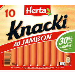 Saucisses Au Jambon Knacki Original Herta 10 Unites 350g Super U Hyper U U Express
