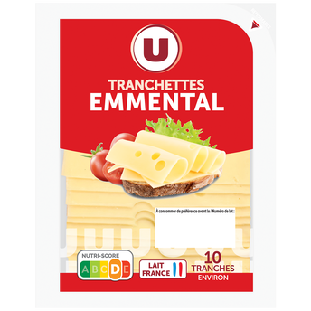 Image de U
Tranchettes d'emmental pasteurisé 30%MG, barquette de