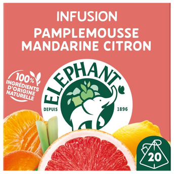 Image de Infusion pamplemousse mandarine citron ELEPHAN x20