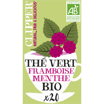 Image de Splendid thé vert framboise & menthe bio CLIPPER, étui x20sachets