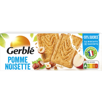 Image de Biscuits pomme noisette GERBLE - 4x4