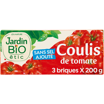 Image de Coulis de tomate bio JARDIN BIO 3x200g