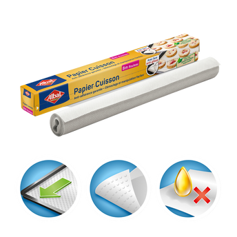 Image de Papier alimentaire cuisson ALBAL, rouleau de 8