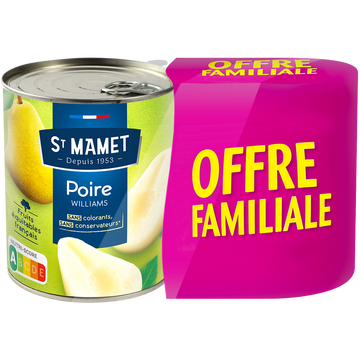 St Mamet Poires Williams Au Sirop Saint Mamet, 2x4/4, 930g