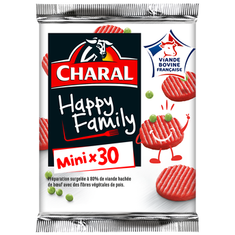 Image de Mini hachés au boeuf, Happy Family CHARAL, 30x40g