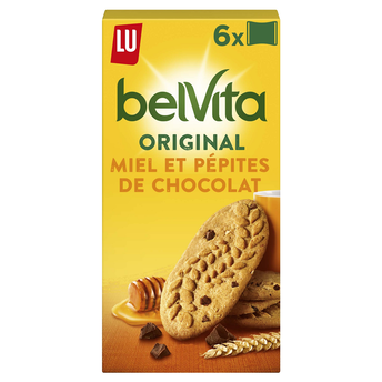 Image de Biscuits petit déjeuner miel et pépites de chocolat Belvita LU