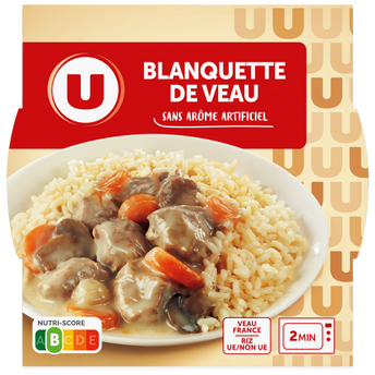 Image de U
Blanquette de veau barquette micro-ondable de