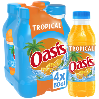 Image de Boisson aux fruits Tropical OASIS - le pack de 4 bouteilles de
