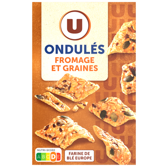 Image de U
Biscuits apéritifs Ondulés fromage et graines