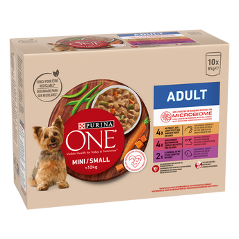 Image de Pâtée pour petit chien (1-10kg) boeuf poulet agneau PURINA ONE