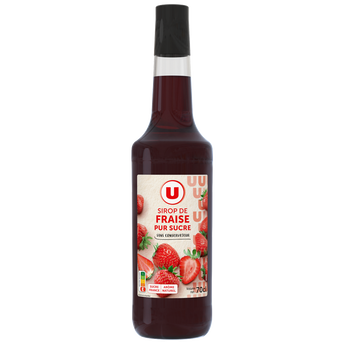 Image de U
Sirop de fraise  bouteille en verre de