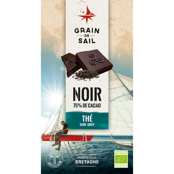 Image de Chocolat noir the earl grey BIO GRAIN DE SAIL, tablette de