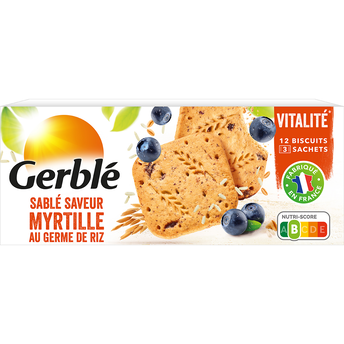 Image de Biscuits Sablés myrtille germe de riz GERBLE - 3x4