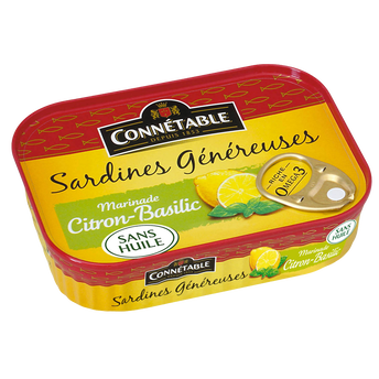 Image de Sardine marinade citron basilic sans huile CONNETABLE