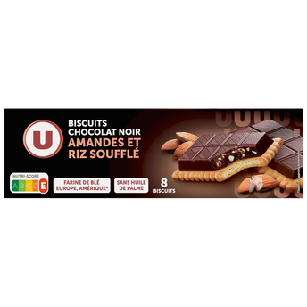 Image de U
Biscuits chocolat noir et amandes