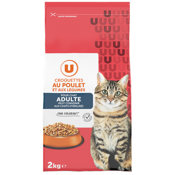 Image de U
Croquettes au poulet & aux légumes pour chat