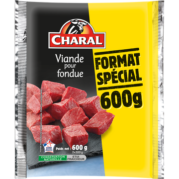 Charal Viande Pour Fondue, Charal, France, 1 Pièce, Format Spécial, Barquette, 600g.