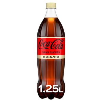 Image de Soda COCA-COLA sans sucres sans caféine - Bouteille