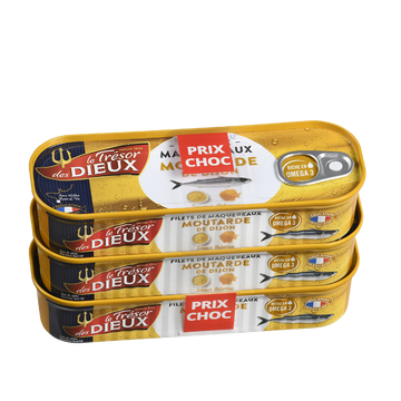 Kellogg's Filets Maquereaux Moutarde Le Tresor Des Dieux 3x1/4