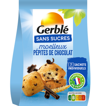 Image de GERBLE - Moelleux Pépites Chocolat Sans Sucres