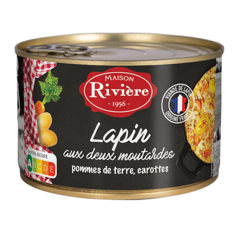 Image de Lapin aux 2 moutardes pommes de terre et carottes MAISON RIVIERE Boîtede