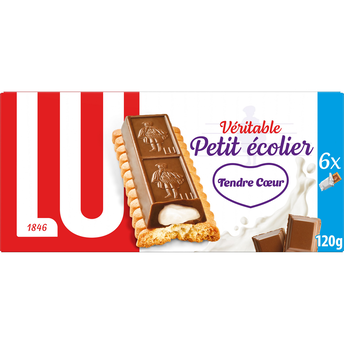 Image de Biscuits barre nappés de chocolat au lait Petit Ecolier LU - Paquet