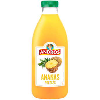 Image de Jus d'ananas sans sucres ajoutés ANDROS - Bouteille de