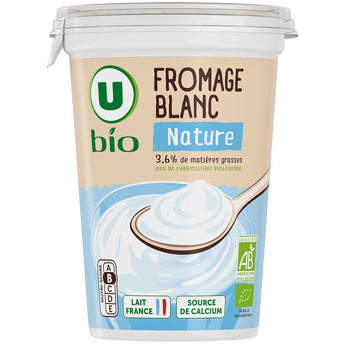 Image de U BIO
Fromage blanc frais nature lait pasteurisé